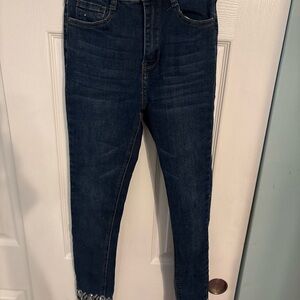 High-Rise Dark Indigo Skinny Jeans for Women